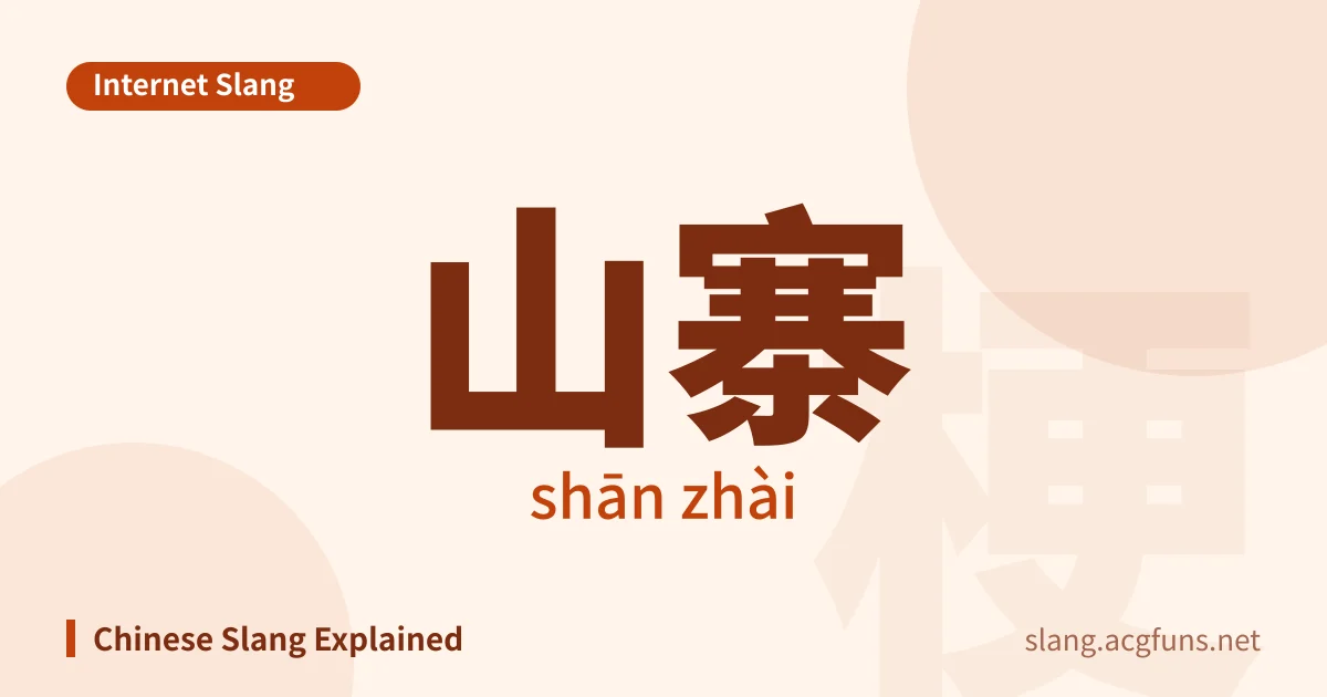山寨 (shān zhài)